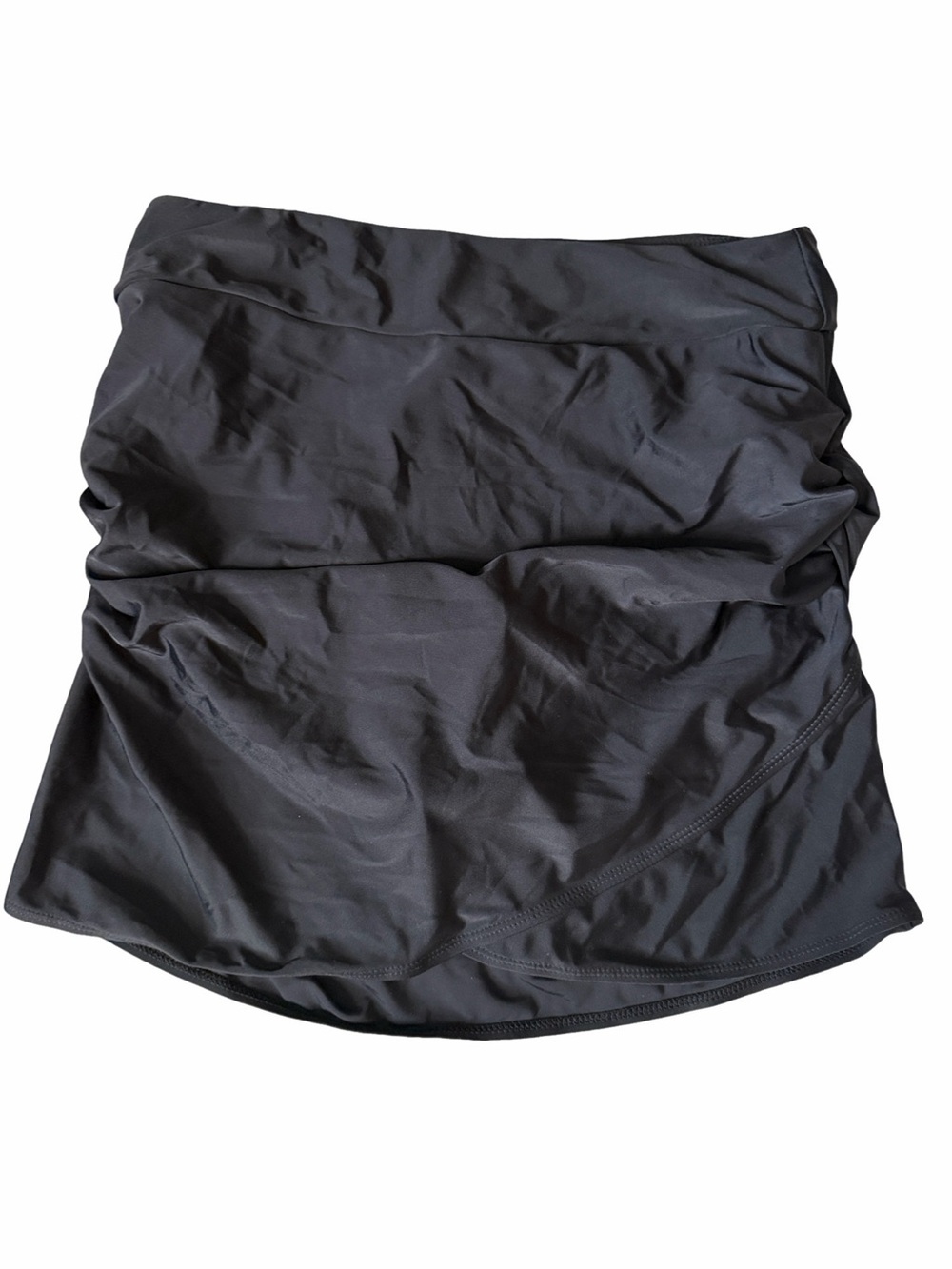 Black Swim Skirt with Ruched Sides. Size L. NWOT